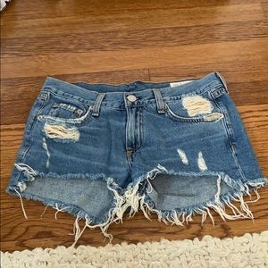 Rag and Bone low rise denim shorts
